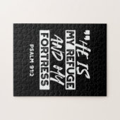 Psalm 91:2 Mijn schuilplaats en mijn vesting Chris Legpuzzel (Horizontaal)