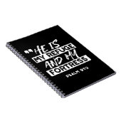 Psalm 91:2 Mijn schuilplaats en mijn vesting Chris Notitieboek (Rechterzijde)