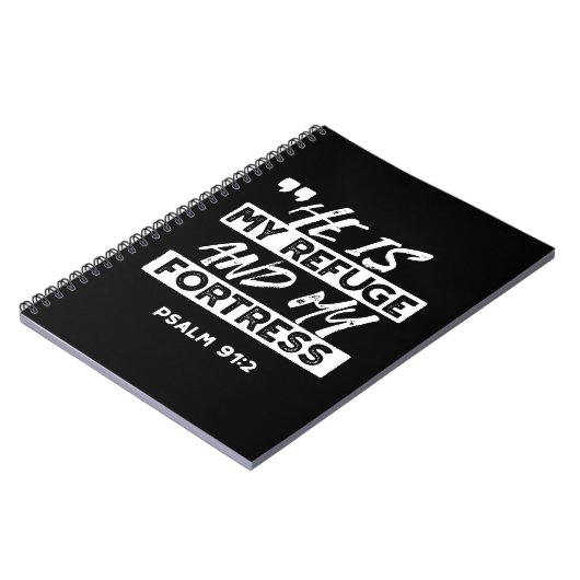 Psalm 91:2 Mijn schuilplaats en mijn vesting Chris Notitieboek (Linkerzijde)