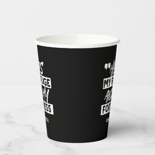 Psalm 91:2 Mijn schuilplaats en mijn vesting Chris Papieren Bekers (Links)