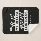 Psalm 91:2 Mijn schuilplaats en mijn vesting Chris Sherpa Deken (Voorkant (horizontaal))