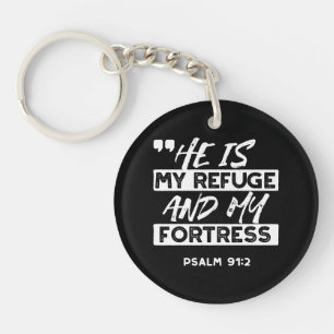 Psalm 91:2 Mijn schuilplaats en mijn vesting Chris Sleutelhanger