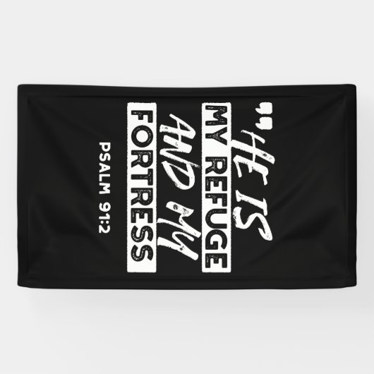 Psalm 91:2 Mijn schuilplaats en mijn vesting Chris Spandoek (Horizontaal)