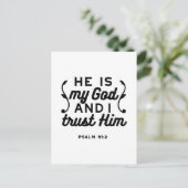 Psalm 91:2 – Trust in God Christian Bible Verse Briefkaart (Staand voorkant)