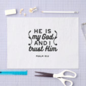 Psalm 91:2 – Trust in God Christian Bible Verse Tissuepapier (Craft)