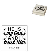 Psalm 91:2 – Vertrouw op God Christelijke Bijbelte Rubberstempel (Gestempeld)