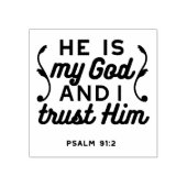Psalm 91:2 – Vertrouw op God Christelijke Bijbelte Rubberstempel (Afrduk)