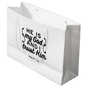 Psalm 91:2 – Vertrouw op God Christelijke Bijbelve Groot Cadeauzakje