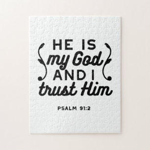 Psalm 91:2 – Vertrouw op God Christelijke Bijbelve Legpuzzel