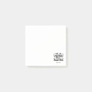 Psalm 91:2 – Vertrouw op God Christelijke Bijbelve Post-it® Notes