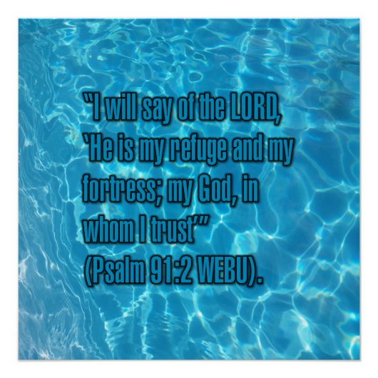 Psalm 91:2 WEBU Perfect Poster (Voorkant)