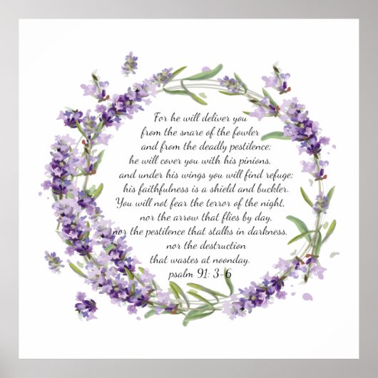 Psalm 91:3-6 poster (Voorkant)