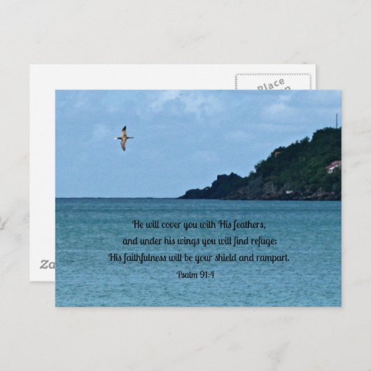 psalm 91:4 briefkaart (Voorkant / Achterkant)