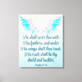 psalm 91:4 canvas afdruk (Voorkant)