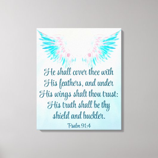 psalm 91:4 canvas afdruk (Voorkant)