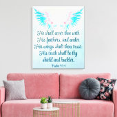 psalm 91:4 canvas afdruk (Insitu (Woonkamer))
