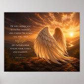 Psalm 91:4 Engelenvleugels Christelijk Poster (Voorkant)