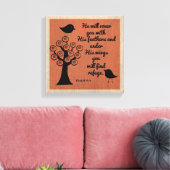 Psalm 91:4 Gewikkeld Canvas (Insitu (Woonkamer))