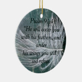 Psalm 91:4 - Gods bescherming Keramisch Ornament (Rechts)