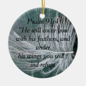 Psalm 91:4 - Gods bescherming Keramisch Ornament (Voorkant)