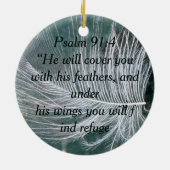 Psalm 91:4 - Gods bescherming Keramisch Ornament (Achterkant)