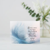 Psalm 91:4 Hij zal je bedekken met zijn vaders Briefkaart (Staand voorkant)