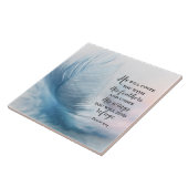 Psalm 91:4 Hij zal je bedekken met zijn vaders Tegeltje (Zijkant)