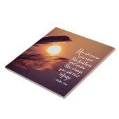 Psalm 91:4 Hij zal je bedekken met zijn vaders Tegeltje (Zijkant)