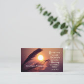 Psalm 91:4 Hij zal je bedekken met zijn vaders Visitekaartje (Staand voorkant)