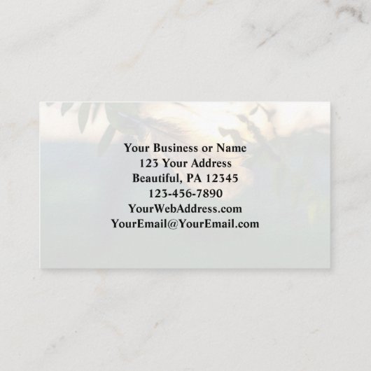 Psalm 91:4 Hij zal je bedekken met zijn vaders Visitekaartje (Achterkant)