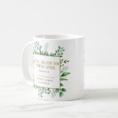 Psalm 91:4 Hij zal u op uw eigen naam plaatsen Koffiemok (Voorkant links)