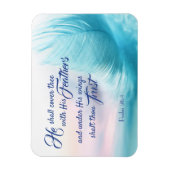 Psalm 91:4 King James Magnet Magneet (Verticaal)