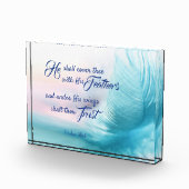 Psalm 91:4 King James Photo Block Fotoblokken (Rechts)