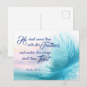 Psalm 91:4 King James Version Briefkaart (Voorkant / Achterkant)