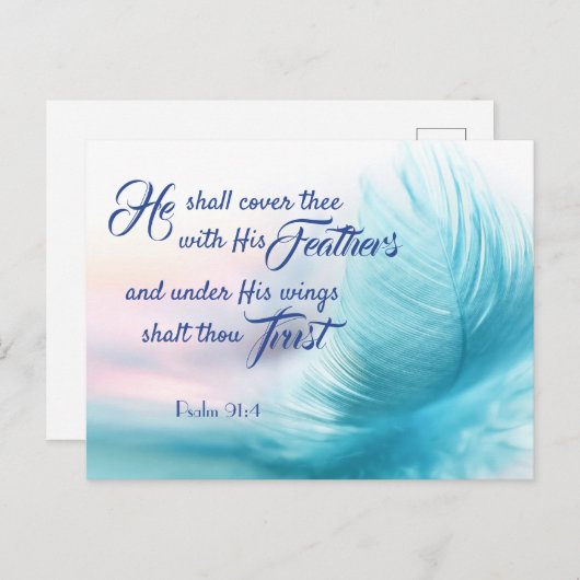 Psalm 91:4 King James Version Briefkaart (Voorkant / Achterkant)