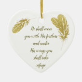 Psalm 91:4 luidt Gods Inspirerend Keramisch Ornament