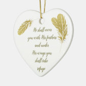 Psalm 91:4 luidt Gods Inspirerend Keramisch Ornament (Links)