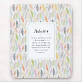 Psalm 91:4 Manuscript en de Kunst van het Ontwerp Muismat (Voorkant)