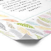 Psalm 91:4 Manuscript en de Kunst van het Ontwerp Poster (Hoek)