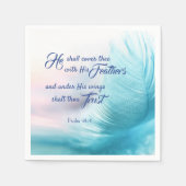 Psalm 91:4 Paper Napkins - King James Version Servet (Voorkant)