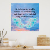 psalm 91:4 poster (Keuken)