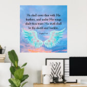 psalm 91:4 poster (Thuiskantoor)
