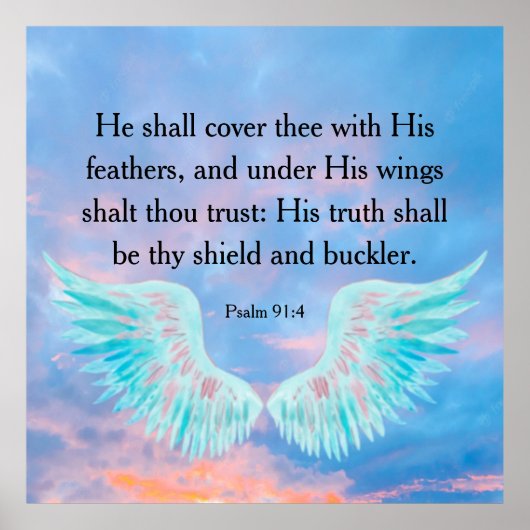 psalm 91:4 poster (Voorkant)