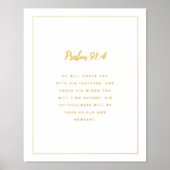 Psalm 91:4-script in Gold Folie Afdrukken (Voorkant)