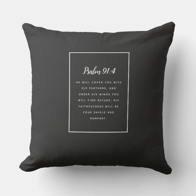 Psalm 91:4-script kussen (Voorkant)