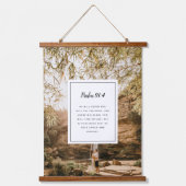 Psalm 91:4 Scripture and Custom Photo Print Hangend Wandkleed (Voorkant)