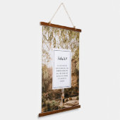 Psalm 91:4 Scripture and Custom Photo Print Hangend Wandkleed (Gebogen)