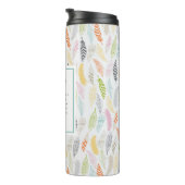 Psalm 91:4 Scripture and Feather Design Thermosbeker (Geroteerd rechts)