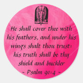 Psalm 91:4 sticker (Voorkant)