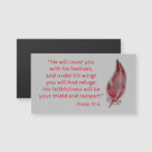 Psalm 91:4 Veren Bijbelvers Magnetische Kaart (Voorkant / Achterkant)